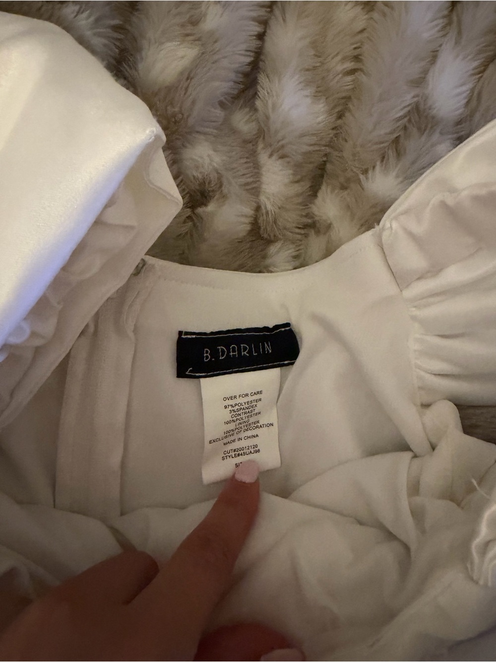 B. Darlin Women's white dress with cute stylish bow in the front